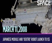 On March 11, 2008, the first Japanese module of the International Space Station launched on the space shuttle Endeavour during mission STS-123. [‘On This Day in Space’ Video Series on Space.com](https://www.space.com/39251-on-this-day-in-space.html)&#60;br/&#62;&#60;br/&#62;Nicknamed Kibo, the Japanese Experiment Module is the largest single module on the entire space station. Its main component is about the size of a tour bus, so they couldn&#39;t launch the whole thing all at once. The remaining parts were launched later on STS-124 and STS-127. Along with the seven astronauts, STS-123 also carried a special Canadian robot to the space station. The Special Purpose Dextrous Manipulator, also known as Dextre, is a huge two-armed robot that conducts repairs outside of the space station. This reduces the need for astronauts to take risky spacewalks to do the repairs themselves.